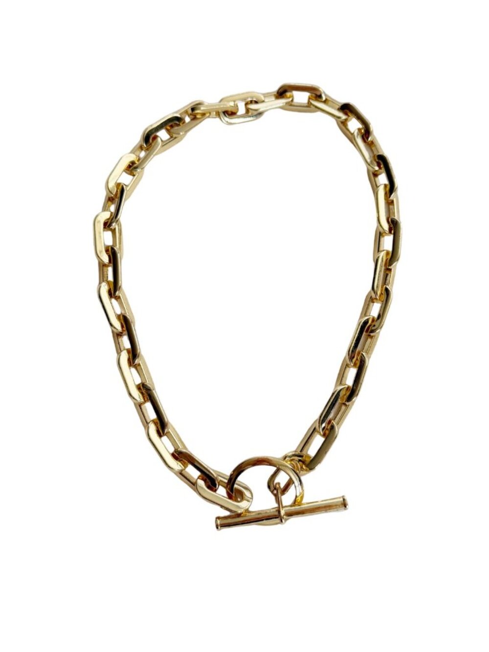 JENNY BIRD Toni Chain Necklace Gold 14k Plated Chunky Link Toggle Clasp